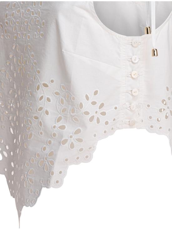 25SS 셀프 포트레이트 민소매 티셔츠 SS25138TWWHITE - SELF PORTRAIT