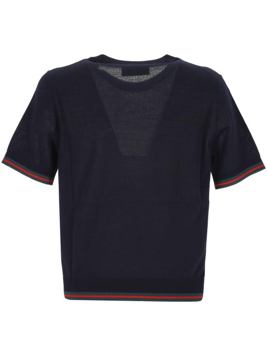 25SS 구찌 엑스트라 파인 캐시미어 실크 탑 820687 XKELW4027 Blue navy - GUCCI