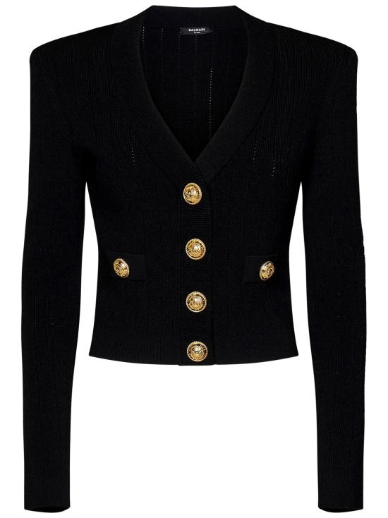 25FW 발망 가디건 DF1KL007KB07 0PA BLACK