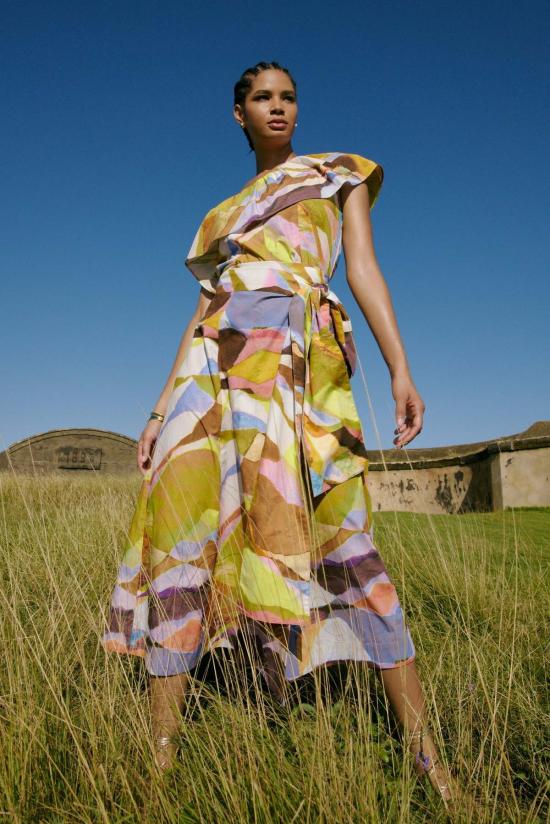  마리 올리버 롱 스커트 에스틴 랩 스커트 오팔 스톤