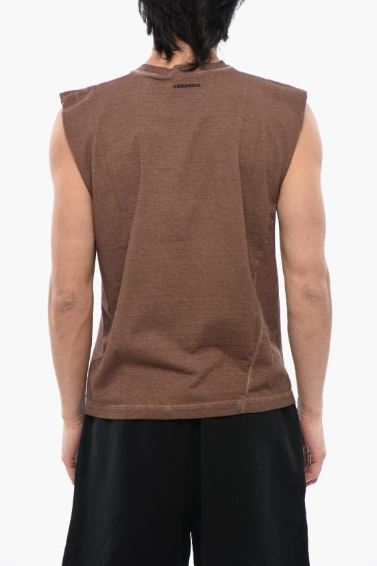  디스퀘어드2 민소매 티셔츠 S71GD1432 S22507 138 Brown - DSQUARED2