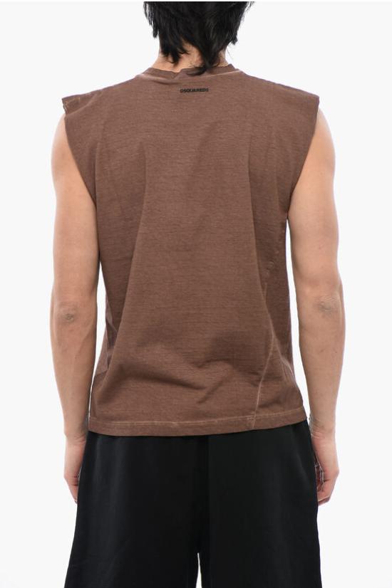  디스퀘어드2 민소매 티셔츠 S71GD1432 S22507 138 Brown - DSQUARED2