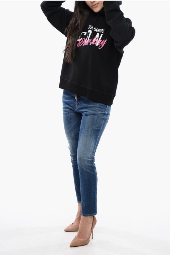  디스퀘어드2 후드 티셔츠 S80GU0097 S25516 900 Black - DSQUARED2