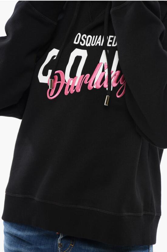  디스퀘어드2 후드 티셔츠 S80GU0097 S25516 900 Black - DSQUARED2