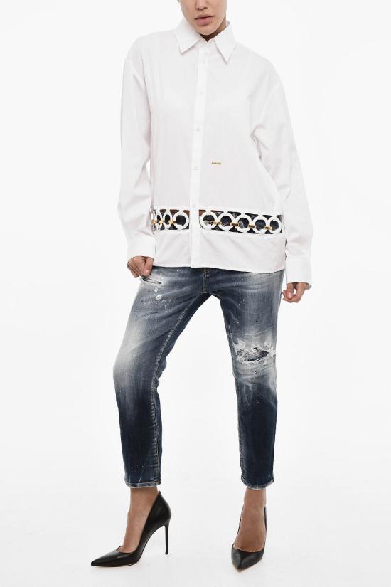  디스퀘어드2 셔츠 S72DL0751 S36275 100 White - DSQUARED2