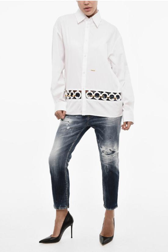  디스퀘어드2 셔츠 S72DL0751 S36275 100 White - DSQUARED2