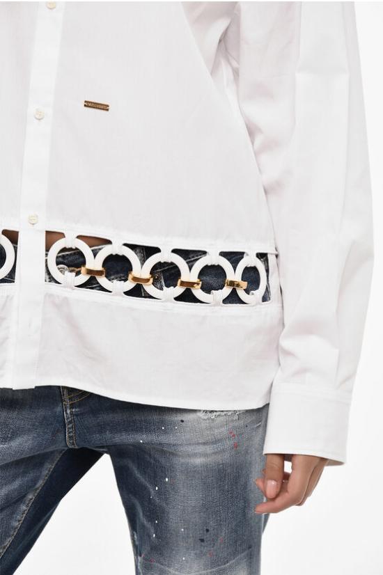  디스퀘어드2 셔츠 S72DL0751 S36275 100 White - DSQUARED2