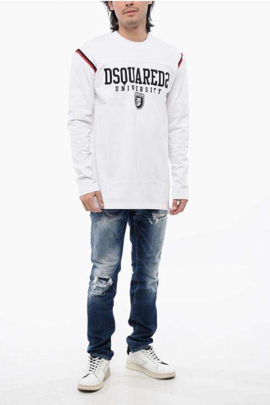  디스퀘어드2 긴팔 티셔츠 S74GD1218 S24658 100 White - DSQUARED2
