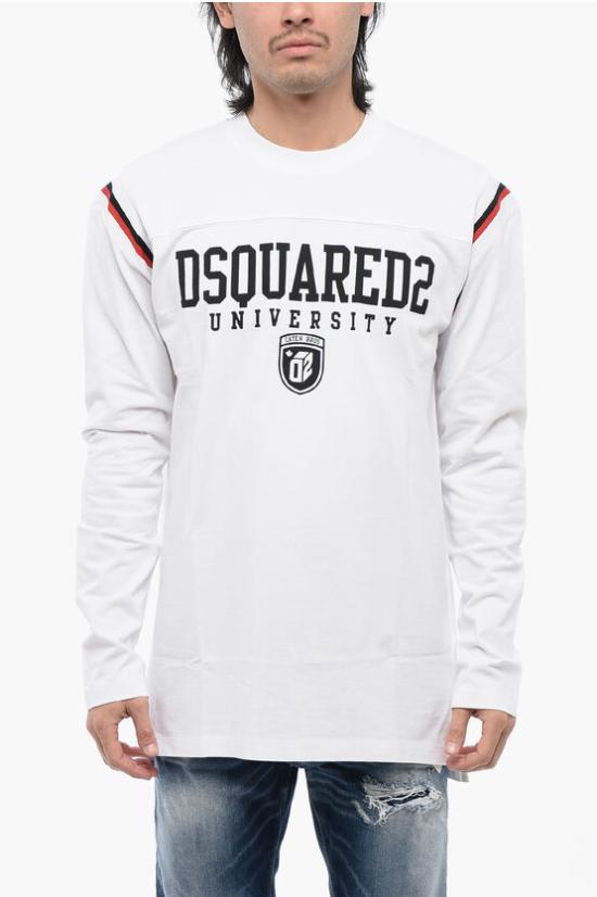  디스퀘어드2 긴팔 티셔츠 S74GD1218 S24658 100 White