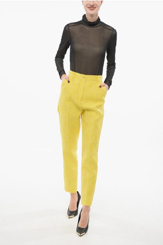  돌체앤가바나 스트레이트 팬츠 FTAM2THJMOKA3776 Yellow - DOLCE & GABBANA