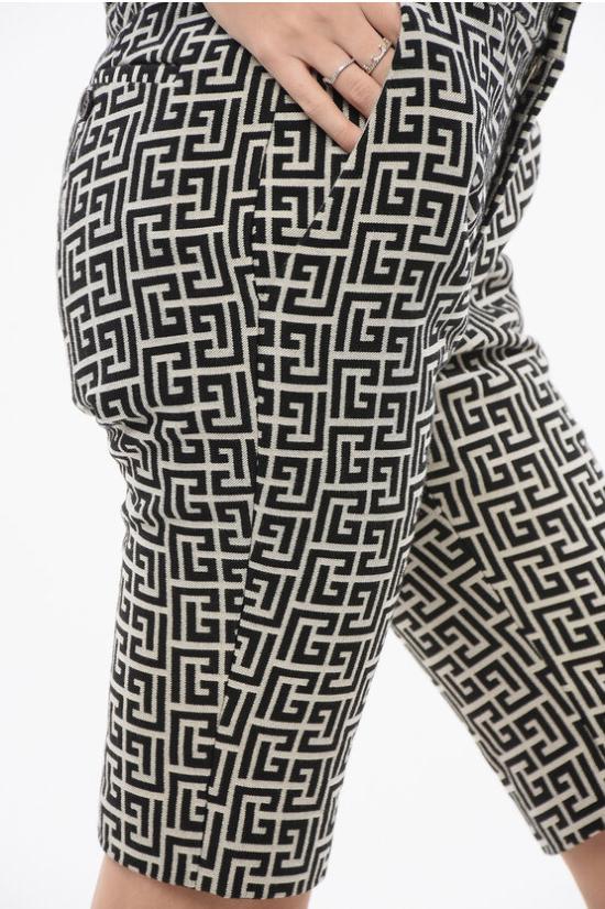  발망 숏팬츠 VH0PC000C212 GFE Black White - BALMAIN