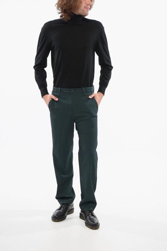  꼬르넬리아니 스트레이트 팬츠 924H13 3818588 050 Green - CORNELIANI