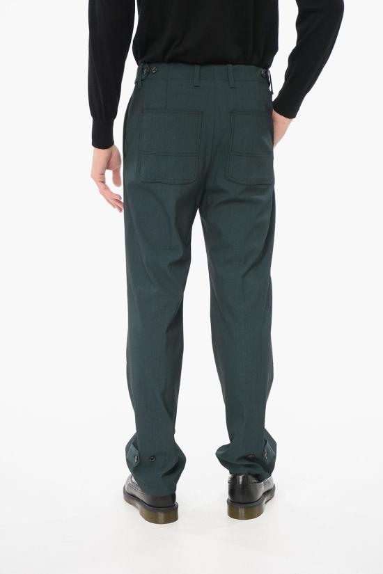  꼬르넬리아니 스트레이트 팬츠 924H13 3818588 050 Green - CORNELIANI