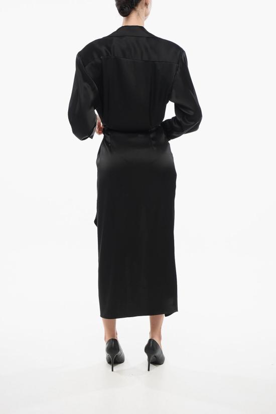  데이비드 코마 미디 원피스 AW23DK37DPL BS Black - DAVID KOMA