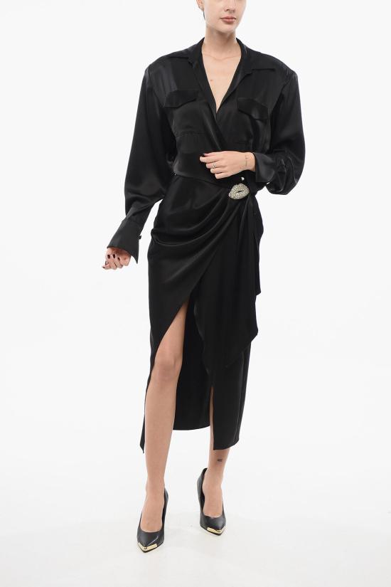  데이비드 코마 미디 원피스 AW23DK37DPL BS Black