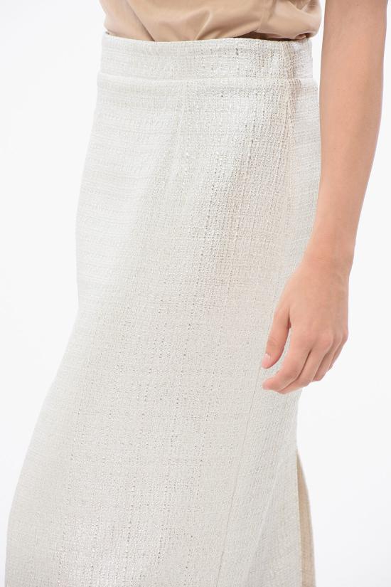  페데리카 토시 롱 스커트 FTE24GO0200TE0193 0022 Silver - FEDERICA TOSI