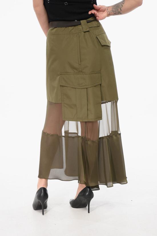  사카이 롱 스커트 2407226501 Green - SACAI