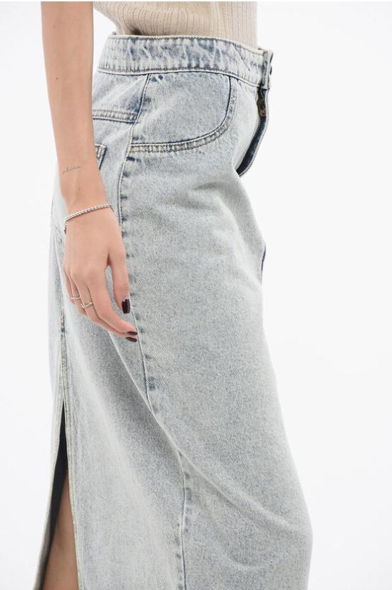  더 마네이 데님 스커트 MALMOMAXICO BL Light blue - THE MANNEI