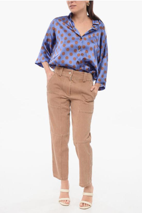  이브살로몬 스트레이트 팬츠 24EFP001XXB06W 0 A2206 Brown - YVES SALOMON