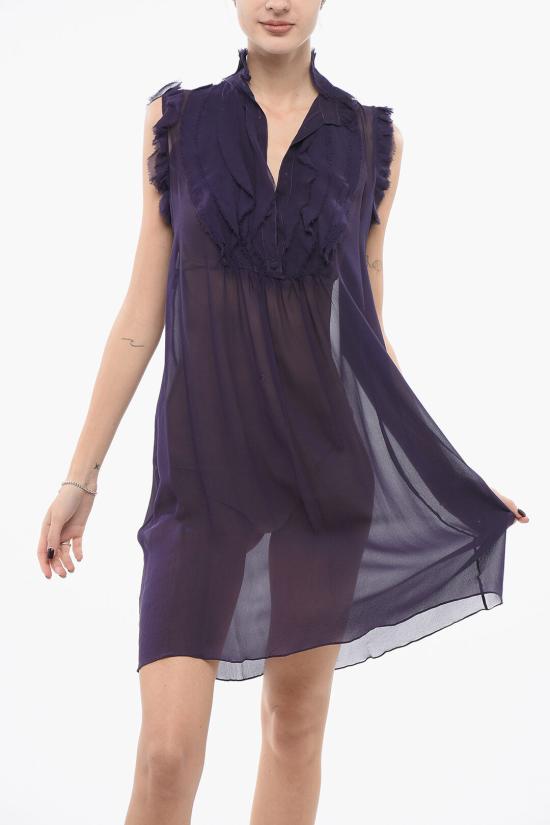  데렉 램 미디 원피스 TRASP VIOLAPURPLE Violet - DEREK LAM