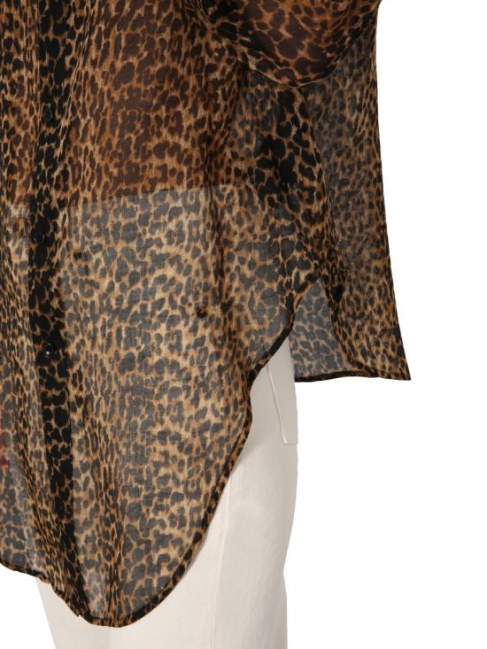 25SS 생로랑 블라우스/셔츠 605378 Y653S9665 ANIMALIER - SAINT LAURENT