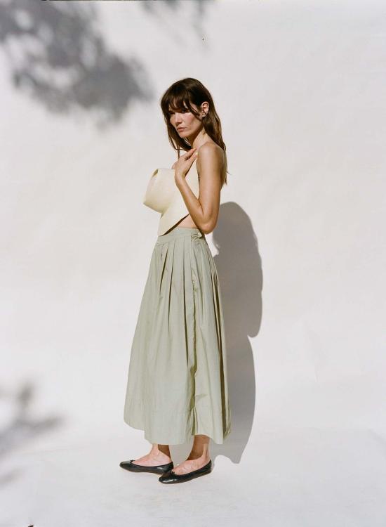  Emma Rothkopf 롱 스커트 에마 로스코프 바워 플리츠  엘름