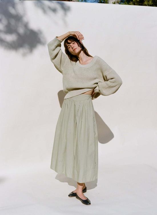  Emma Rothkopf 롱 스커트 에마 로스코프 바워 플리츠  엘름 - EMMA ROTHKOPF