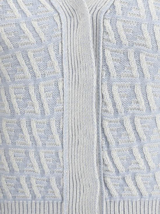 25SS 펜디 가디건 FZE504ATPL F1R0P LIGHT BLUE - FENDI