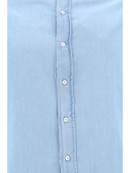 25SS 브루넬로 쿠치넬리 긴팔 셔츠 MR6831718 C008 LIGHT BLUE - BRUNELLO CUCINELLI