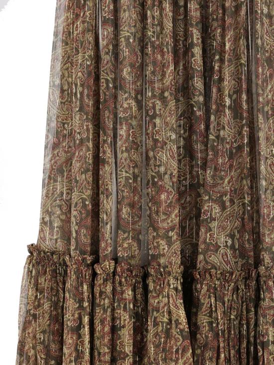 25SS 생로랑 숏 스커트 834197Y7K011355 P25 KAKI BORDEAUX - SAINT LAURENT