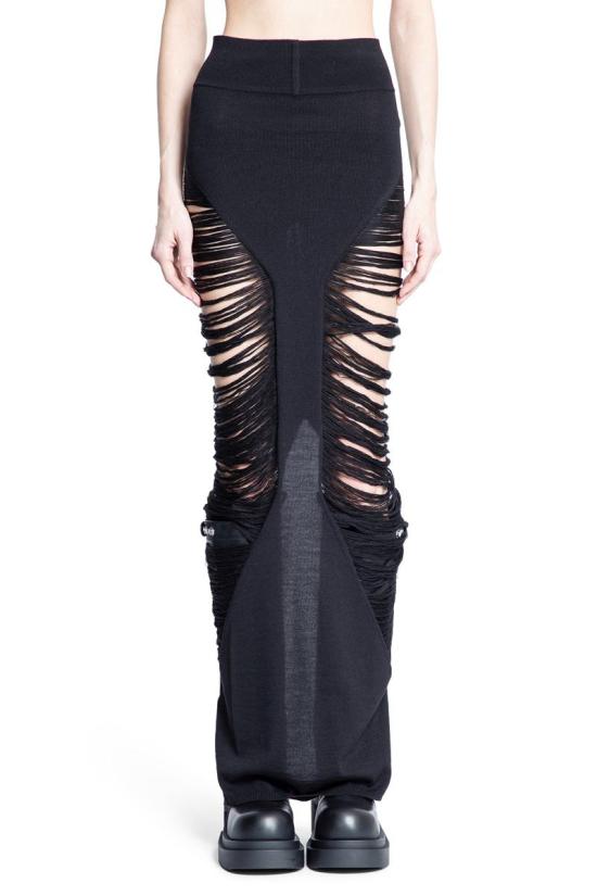 25SS 릭 오웬스 롱 스커트 RO01E7679KGRIDM 09 Black