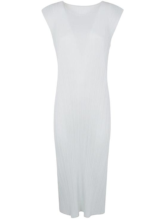 25SS 플리츠플리즈 미디 원피스 PP56JH145 03 WHITE