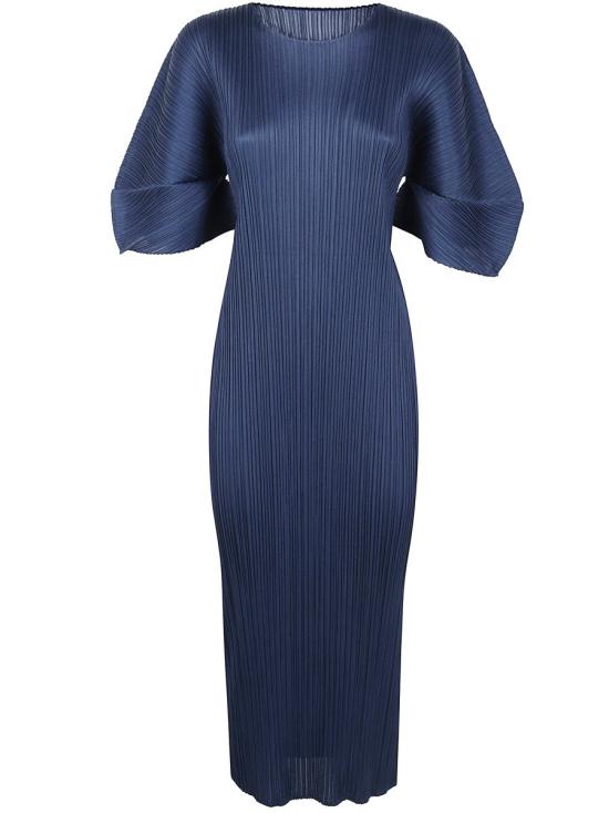 25SS 플리츠플리즈 미디 원피스 PP56JH146 77 BLUE