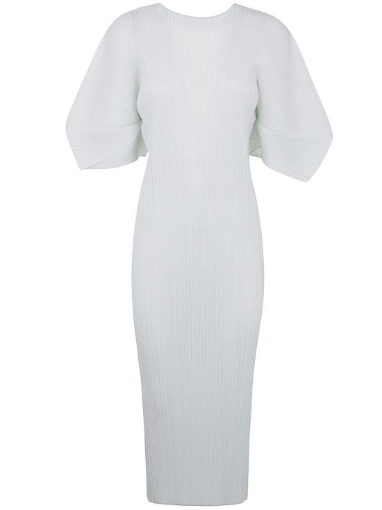 25SS 플리츠플리즈 미디 원피스 PP56JH146 03 WHITE