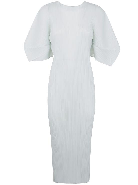 25SS 플리츠플리즈 미디 원피스 PP56JH146 03 ICE WHITE
