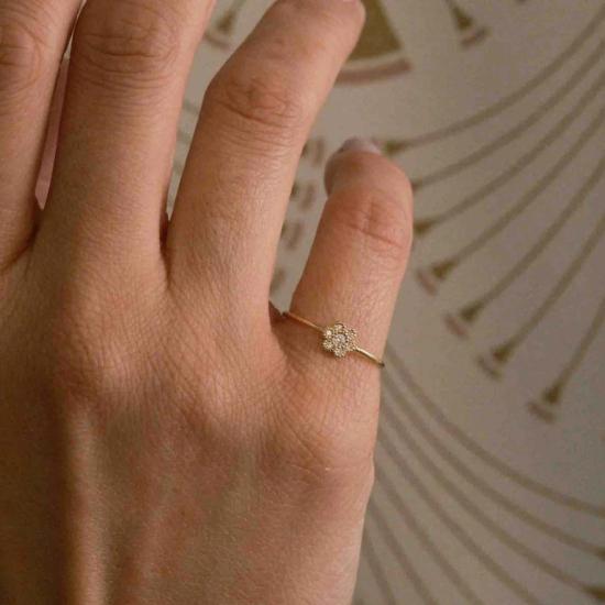  제니 권 디자인스 반지 제니 권 디자인 다이아몬드 데이지 위스퍼 링 14K 옐로우/14K 로즈/14K 화이트 - JENNIE KWON DESIGNS