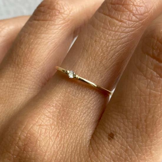  제니 권 디자인스 반지 제니 권 디자인 다이아몬드 볼 링 옐로우 골드 - JENNIE KWON DESIGNS