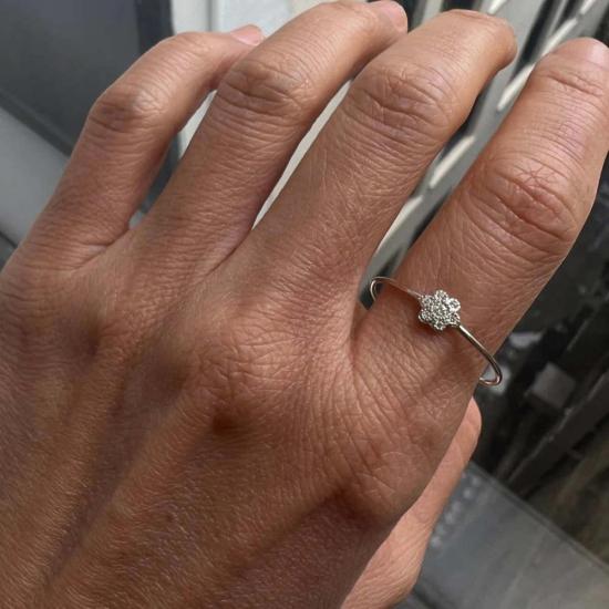  제니 권 디자인스 반지 제니 권 디자인 다이아몬드 데이지 위스퍼 링 14K 옐로우/14K 로즈/14K 화이트 - JENNIE KWON DESIGNS