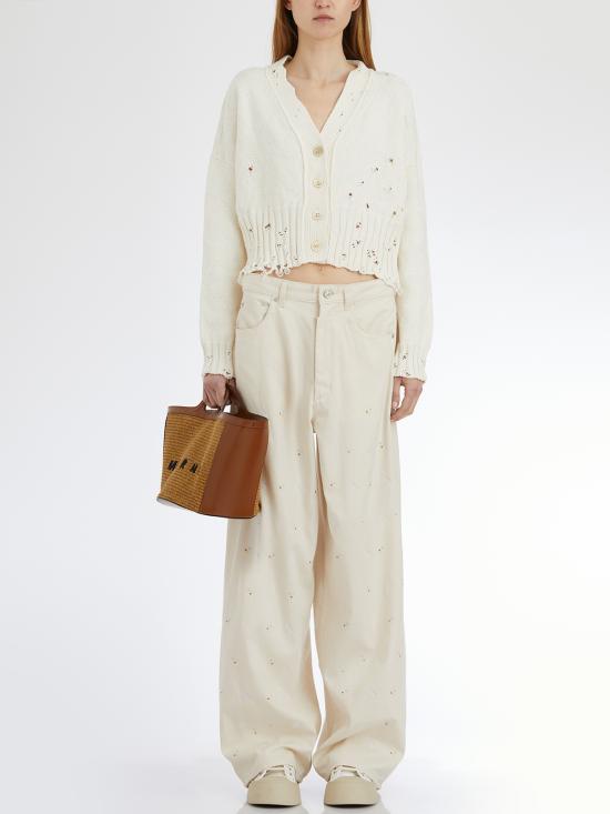 25SS 마르니 스트레이트 팬츠 LPAJD0586S0USCX58RIW08 Cream - MARNI