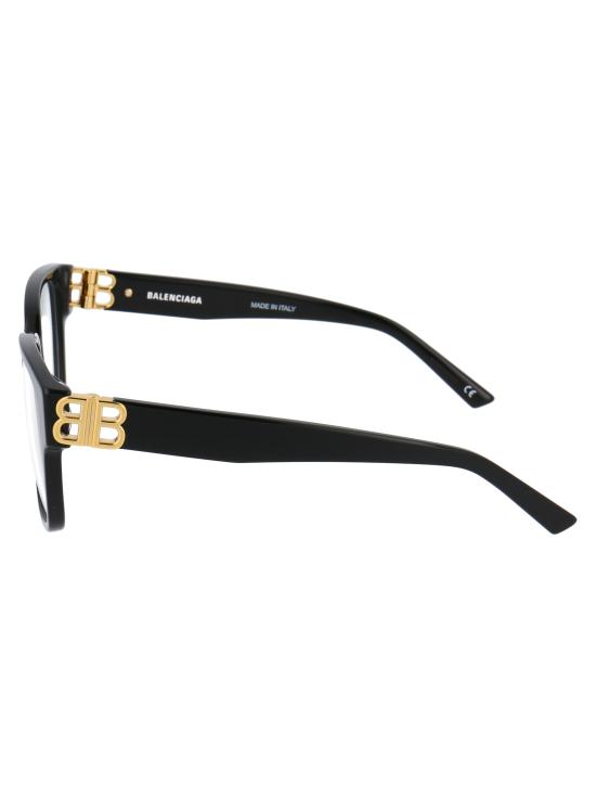25SS 발렌시아가 안경 BB0104O 001 BLACK GOLD TRANSPARENT - BALENCIAGA