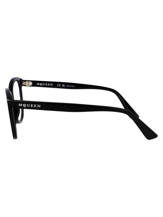 25SS 알렉산더 맥퀸 안경 AM0487O 001 BLACK BLACK TRANSPARENT - ALEXANDER MCQUEEN
