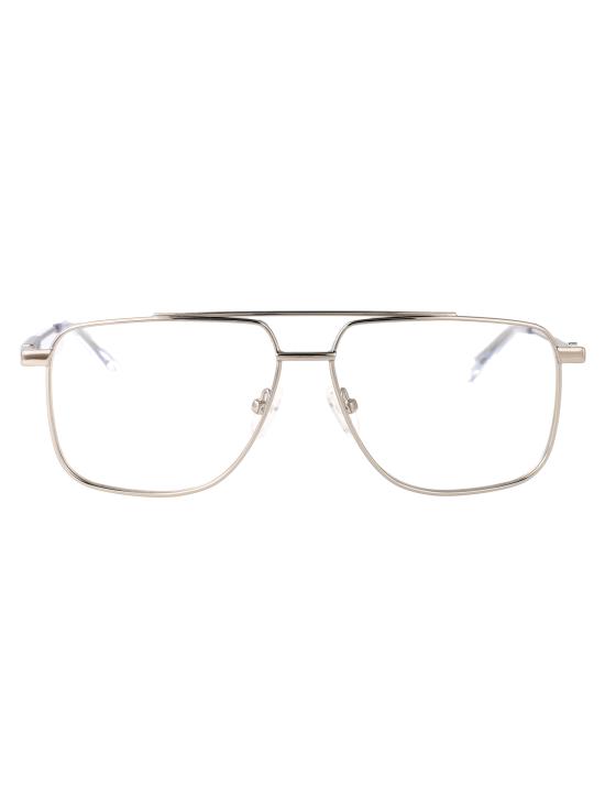 25SS 알렉산더 맥퀸 안경 AM0480O 001 SILVER SILVER TRANSPARENT