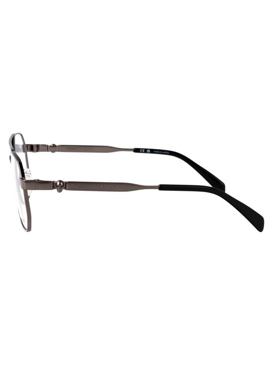 25SS 알렉산더 맥퀸 안경 AM0459O 001 RUTHENIUM RUTHENIUM TRANSPARENT - ALEXANDER MCQUEEN
