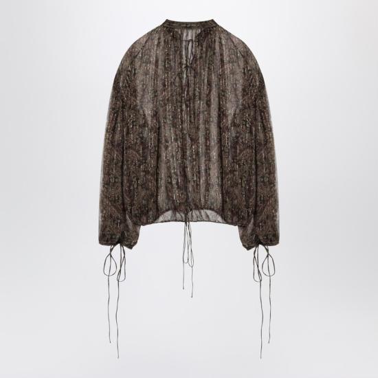 25SS 생로랑 탑 830837Y7K01 Burgundy - SAINT LAURENT