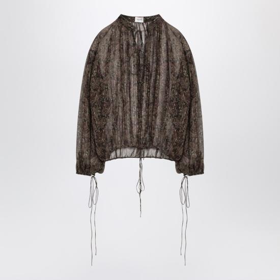 25SS 생로랑 탑 830837Y7K01 Burgundy