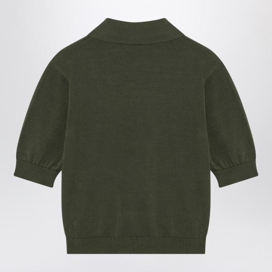 25SS 생로랑 폴로 티셔츠 724136Y75VG Green - SAINT LAURENT