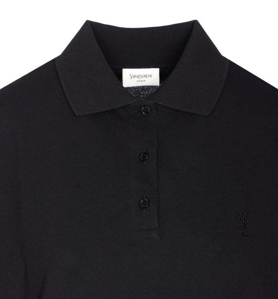 25SS 생로랑 폴로 티셔츠 824091 Y37HC1000 Black - SAINT LAURENT