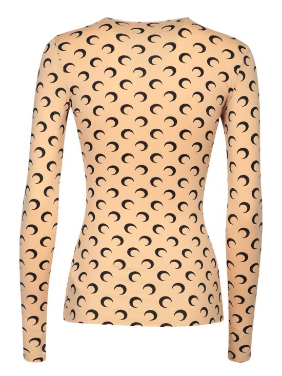 26SS 마린세르 크레센트 문 프린트 긴팔 티셔츠 WTS006A CJER0001 TA10 Beige - MARINE SERRE