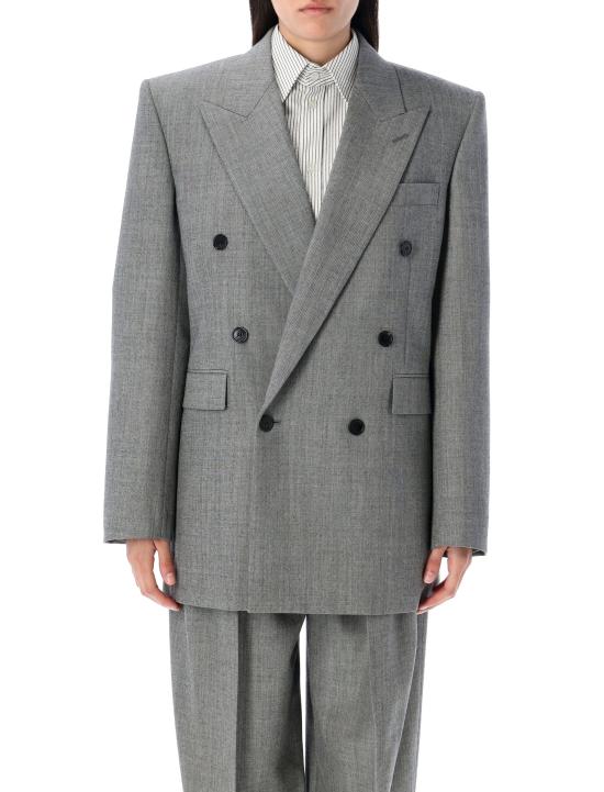 25SS 생로랑 자켓 823616Y7K17 9787 NATURAL BLACK GREY