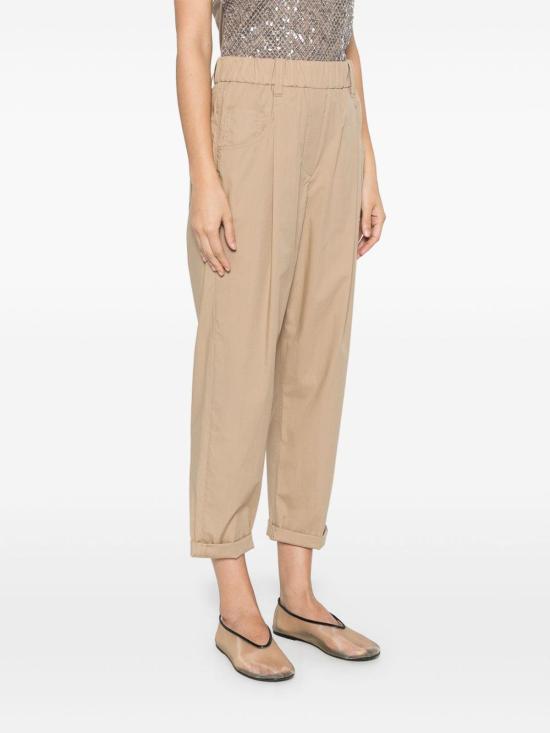  브루넬로 쿠치넬리 스트레이트 팬츠 M0H93P8907C2871 Brown - BRUNELLO CUCINELLI